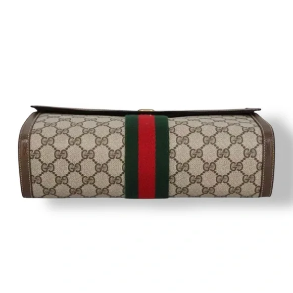 Gucci Large Ophidia Sherry Line Supreme GG Monogram Clutch - Picture 11 of 14